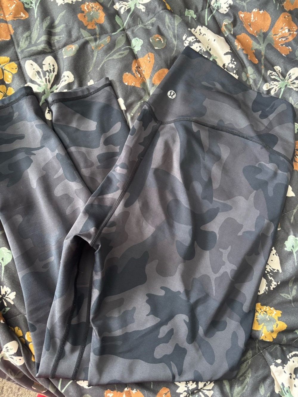 lululemon athletica Camo High-Rise Leggings in Black and Gray